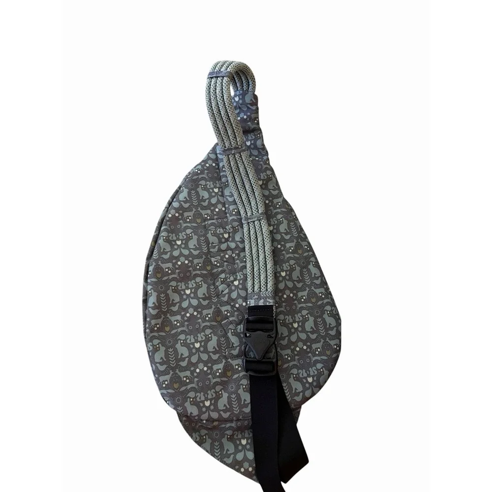 Kavu Rope Sling Crossbody Bag Special Edition Green Forest Folklore Animals